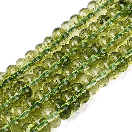 Crackle Transparent Glass Beads Strands GLAA-N074-02A-13-1