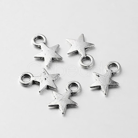 Tibetan Style Alloy Star Charms TIBEB-O004-11-1