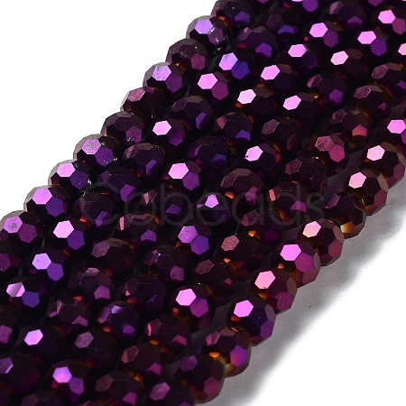 Electroplate Glass Bead Strands EGLA-R042-6mm-02-1