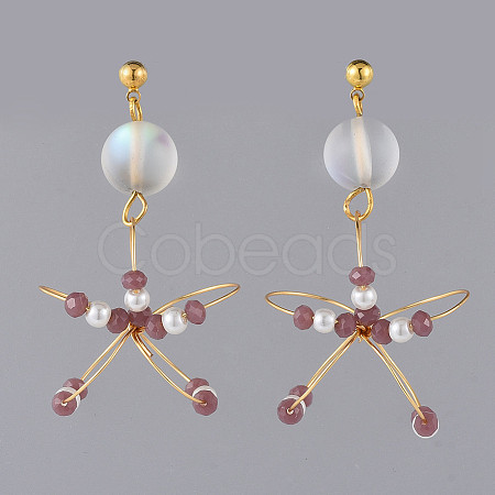 (Jewelry Parties Factory Sale)Dangle Stud Earrings EJEW-JE03694-03-1