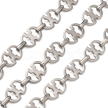 304 Stainless Steel Oval Link Chains CHS-S012-24P-1