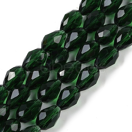 Transparent Glass Beads Strands X-EGLA-N013-T10mm-D15-1