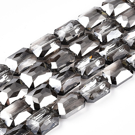 Electroplate Transparent Glass Beads Strands EGLA-WH0005-02B-06-1