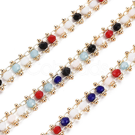 Handmade Glass Beaded Chains CHC-S012-029B-1