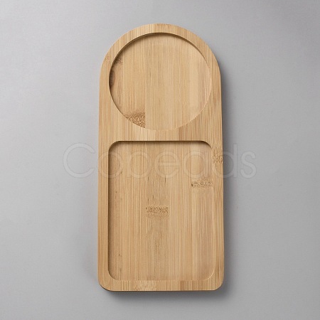 Arch Wood Tea Serving Tray AJEW-WH20008-01A-1