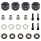 Alloy Remould Accessories Set, Toy Vehicles Modified Accessories, Black, 4~13.5x4~12x1.2~11mm, Hole: 3~3.5mm, 21pcs/set