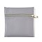 Imitation Leather Jewelry Storage Zipper Bags, for Earrings, Rings, Bracelets, Square, Dark Gray, 10x10x0.7cm