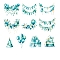 PET Waterproof Decorative Stickers, Festive Celebration series Balloon Theme, for DIY Photo Album Diary Scrapbook Decoration
, Dark Turquoise, 51.5x37x0.2mm