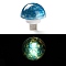 Resin & Epoxy Resin Decor Plate Night Light, with USB Table Lamp Desk Bedroom Decor, Mushroom, Royal Blue, 42x40mm