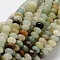 Rondelle Natural Flower Amazonite Bead Strands, 6x4mm, Hole: 1mm, about 105pcs/strand, 15.74 inch