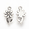 Tibetan Style Alloy Pendants, Flower, Cadmium Free & Lead Free, Antique Silver, 19x10x2mm, Hole: 2mm, about 1720pcs/1000g