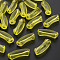 Transparent Acrylic Beads, Curved Tube, Yellow, 36x13.5x11.5mm, Hole: 4mm, about 148pcs/500g