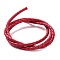 Braided Leather Cord, Cerise, 3mm, 50yards/bundle