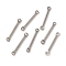 Non-Tarnish 304 Stainless Steel Connector Charms, Bar Links, Stainless Steel Color, 15x2x1mm, Hole: 1mm