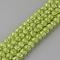 Synthetic Crackle Quartz Beads Strands, Round, Dyed, Yellow Green, 8mm, Hole: 1mm, about 49~50pcs/strand, 15 inch