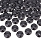 Olycraft 50Pcs Flat Back Acrylic Rhinestone Cabochons, DIY Nail Art, Car, Mobile Phone Decoration, Half Round, Black, 30x6mm