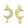 Brass Micro Pave Cubic Zirconia Pendants KK-E068-VB208-1