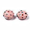 Polymer Clay Rhinestone Beads RB-S056-27F-3