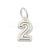 Number Series 925 Sterling Silver Charms STER-Q002-01C-1