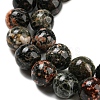 Natural Red Snowflake Obsidian Round Beads Strands G-P503-6MM-06-4