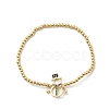 Christmas Brass Micro Pave Cubic Zirconia Link Bracelets LS-BJEW-K289-01A-G-4