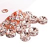 Rondelle Brass Rhinestone Spacer Beads RB-PH0001-05RG-NF-2