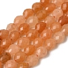 Natural Red Aventurine Beads Strands G-K376-F15-01-2