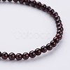 Natural Garnet Beaded Stretch Bracelets BJEW-JB02459-05-2