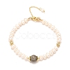 Natural Labradorite Beaded Bracelets BJEW-D447-17G-2