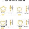 20Pcs 4 Style Rack Plating Alloy Bead Frame FIND-CA0006-18-2