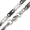 201 Stainless Steel Oval Links Chain Necklace NJEW-F222-38EBP-02-2
