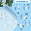 10Pcs 5 Style Natural Trochid Shell/Trochus Shell Pendants SSHEL-FH0001-18-2