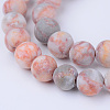 Natural Red Netstone Beads Strands G-Q462-8mm-14-2