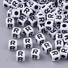 White Opaque Acrylic Beads MACR-R869-02R-1