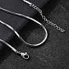 2MM 304 Stainless Steel Snake Chain Necklaces for Women Men STAS-V011-04D-P-1