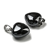 Natural Black Stone Pendants G-I311-A19-P-3