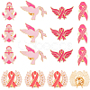 20Pcs 5 Styles Awareness Ribbon Theme Enamel Pins JEWB-SC0001-60-1