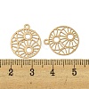 Brass Etched Metal Embellishments Connecotr Charms KKC-D001-11KCG-3