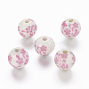 Handmade Printed Porcelain Beads X-PORC-Q201-12mm-3-1
