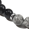 Natural Map Stone & Glass Round Bead Stretch Bracelets WG6A8BD-08-3