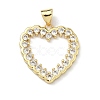 Brass Micro Pave Clear Cubic Zirconia Pendants KK-H537-28A-G-1