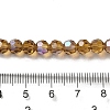 Electroplate Transparent Glass Beads Strands EGLA-A035-T6mm-L04-4