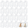 Folding Heart Print Transparent PVC Gift Packing Boxes CON-WH0085-192A-02-1