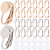 20Pcs 2 Colors Brass Clip on Earring Findings KK-SP0001-21-1