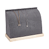 PU Imitation Leather Necklace Stands NDIS-WH0006-19B-1