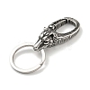 Tibetan Style 316 Surgical Stainless Steel Fittings with 304 Stainless Steel Key Ring FIND-Q101-09AS-05-2