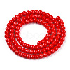 Opaque Solid Color Glass Beads Strands GLAA-T032-P4mm-04-3