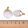 Natural Quartz Crystal Pendants G-N360-05G-01-3