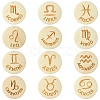 12Pcs 12 Styles Wood Pendants WOOD-FS0001-25-1