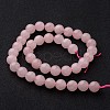 Round Natural Rose Quartz Bead Strands G-J346-05-10mm-2